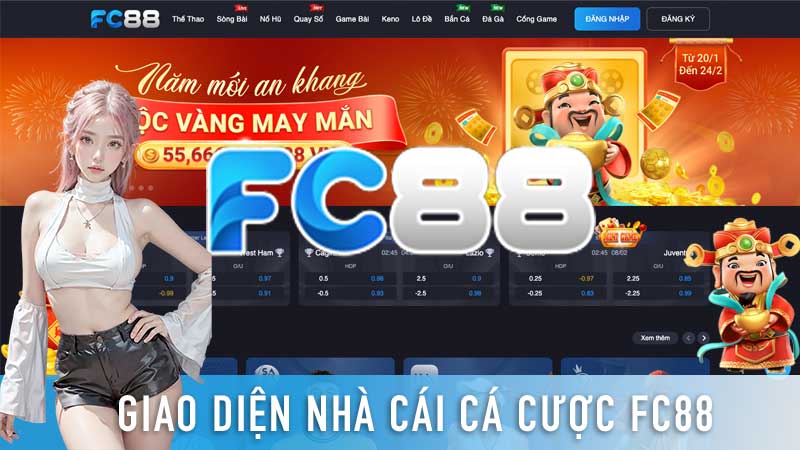 Giao diện nhà cái cá cược FC88